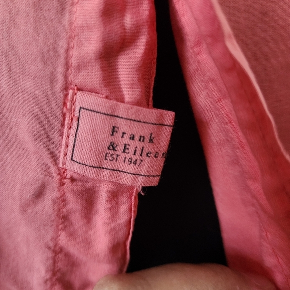 Frank & Eileen Barry Button Up Top In Famous Denim Grapefruit Size XS - Picture 12 of 15